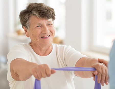 senior woman exercising
